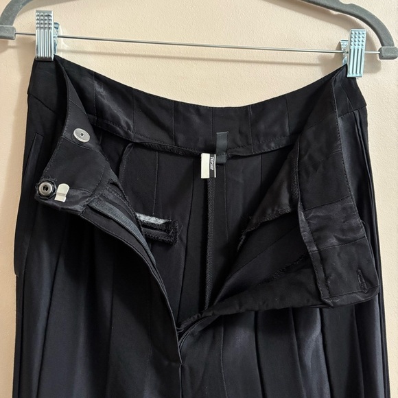 Topshop Panelled Satin Flowy Dress Pants Trousers Office Siren Whimsigoth Black - Picture 5 of 13